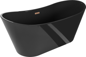 Mexen Montana szabadon álló kád 170 x 80 cm, fekete, kefélt réz túlfolyó - 52011708070-65