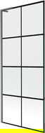 Mexen Next L paravan de baie cu 1 panou, 80 x 150 cm, carouri negre, gri pistol periat - 895-080-000-03-77-66