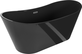 Mexen Montana cadă autoportantă 170 x 80 cm, negru, preaplin gri armă periat - 52011708070-66