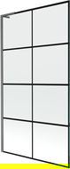 Mexen Next L panou cadă 1-bătaie 100 x 150 cm, model negru, gun gray periat - 895-100-000-03-77-66