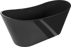 Mexen Montana szabadon álló kád 170 x 80 cm, fekete, fekete túlfolyó - 52011708070-70