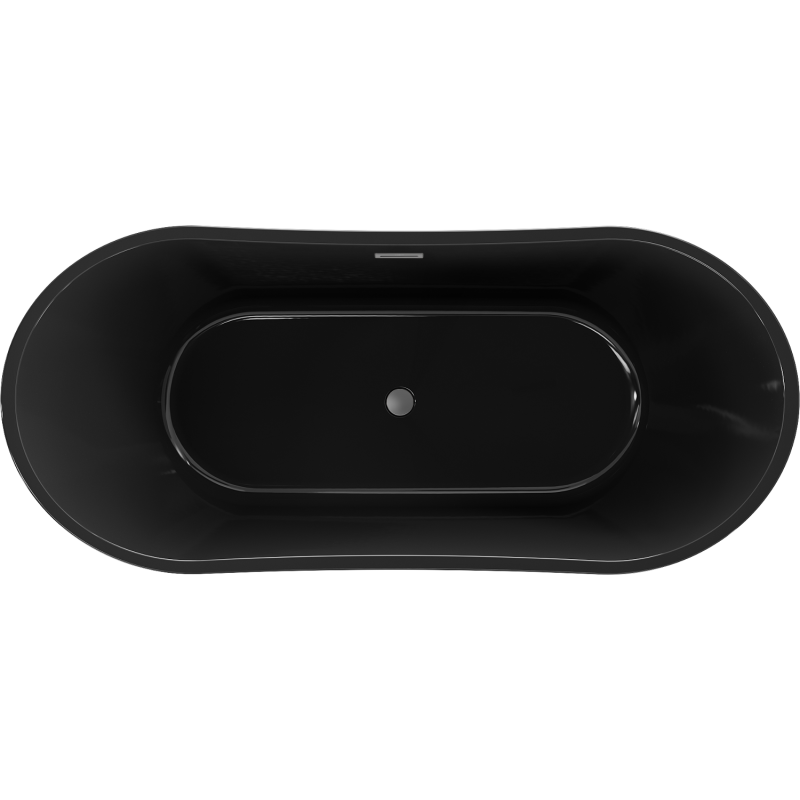 Mexen Montana cadă de baie independentă 170 x 80 cm, neagră, preaplin gun metal - 52011708070-95