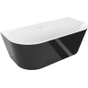 Mexen Oval szabadon álló, falhoz állítható kád 180 x 80 cm, fehér/fekete, fehér túlfolyó - 52671808075-20