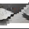 Mexen Oval cadă freestanding de perete 180 x 80 cm, alb/negru, evacuație cu aur roz - 52671808075-60