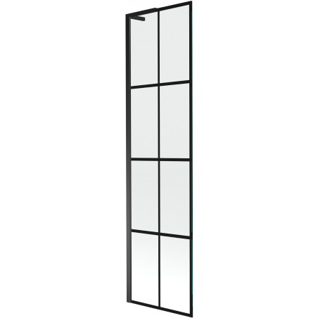 Mexen Next L paravan pentru cadă cu 1 canat 50 x 150 cm, grilaj negru, negru - 895-050-000-03-77-70