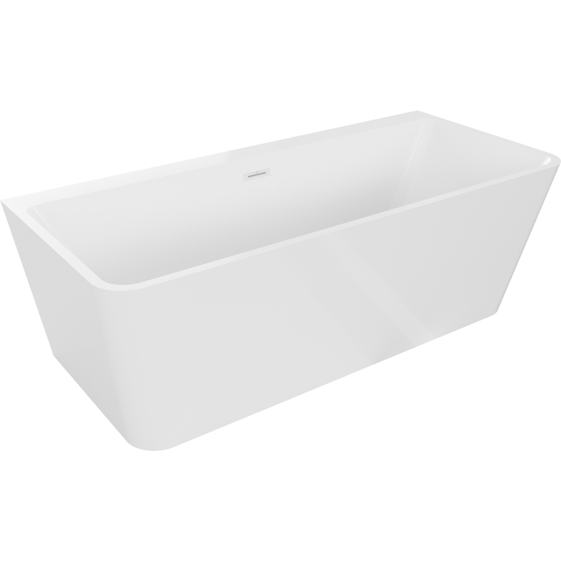 Mexen Volta cadă freestanding cu montaj pe perete 170 x 75 cm, alb, evacuare albă - 51131707500-20