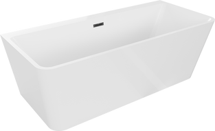Mexen Volta cada freestanding perete 170 x 75 cm, alb, scurgere neagră - 51131707500-70