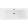 Mexen Volta cada freestanding perete 170 x 75 cm, alb, scurgere neagră - 51131707500-70