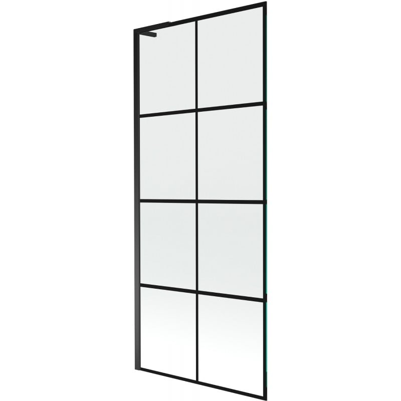 Mexen Next L paravan cadă 1-panou 80 x 150 cm, grilaj negru, negru - 895-080-000-03-77-70