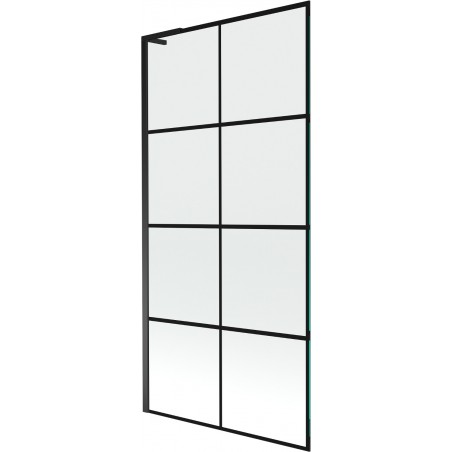 Mexen Next L paravan cadă 1-panou 90 x 150 cm, grilaj negru, negru - 895-090-000-03-77-70