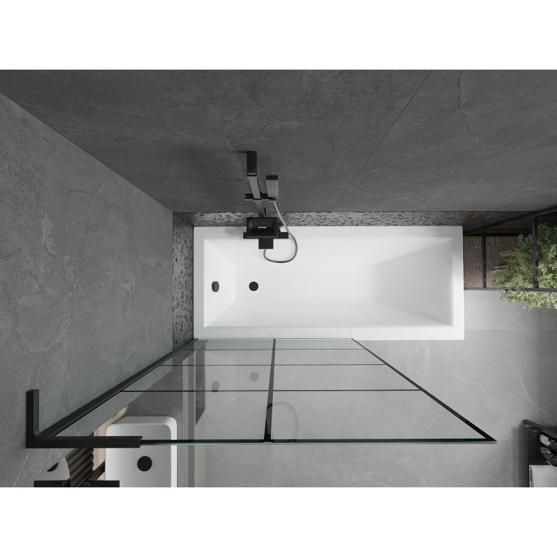 Mexen Next L paravan de baie cu 1 canat 100 x 150 cm, grilaj negru, negru - 895-100-000-03-77-70