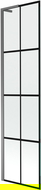 Mexen Next L 1-szárnyú kádparaván 50 x 150 cm, fekete minta, gun metal - 895-050-000-03-77-95