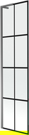 Mexen Next L paravan cadă de baie cu 1 panou, 50 x 150 cm, grilaj negru, metal armat - 895-050-000-03-77-95