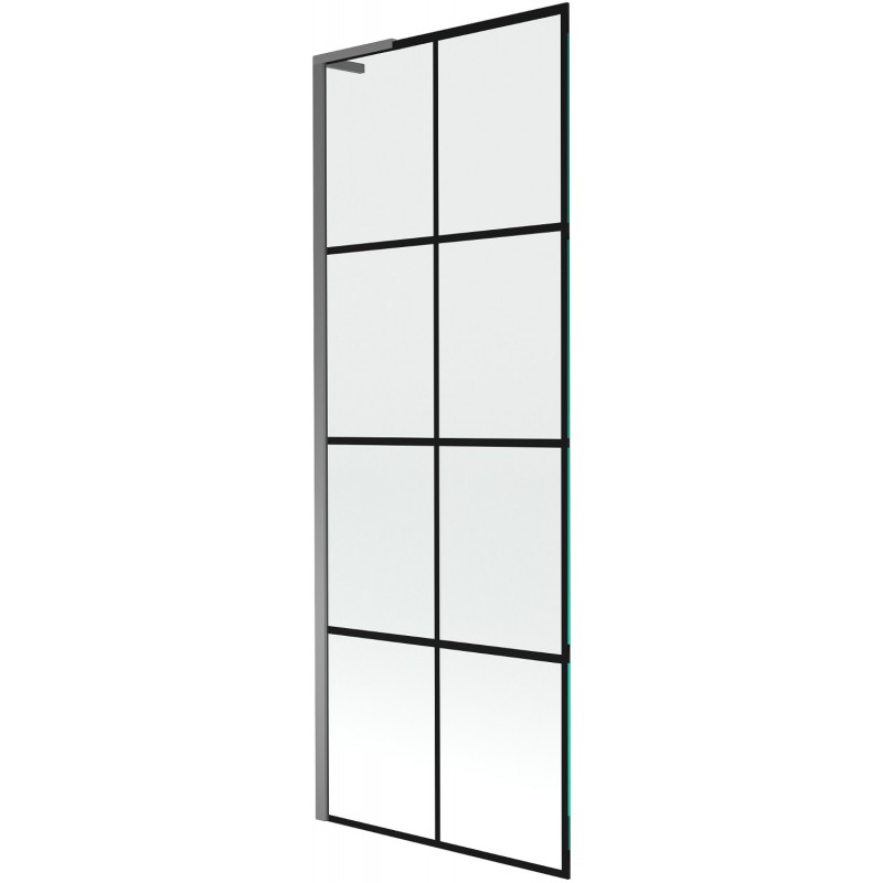 Mexen Next L egyajtós fürdőkabin 70 x 150 cm, fekete rács, gun metal - 895-070-000-03-77-95