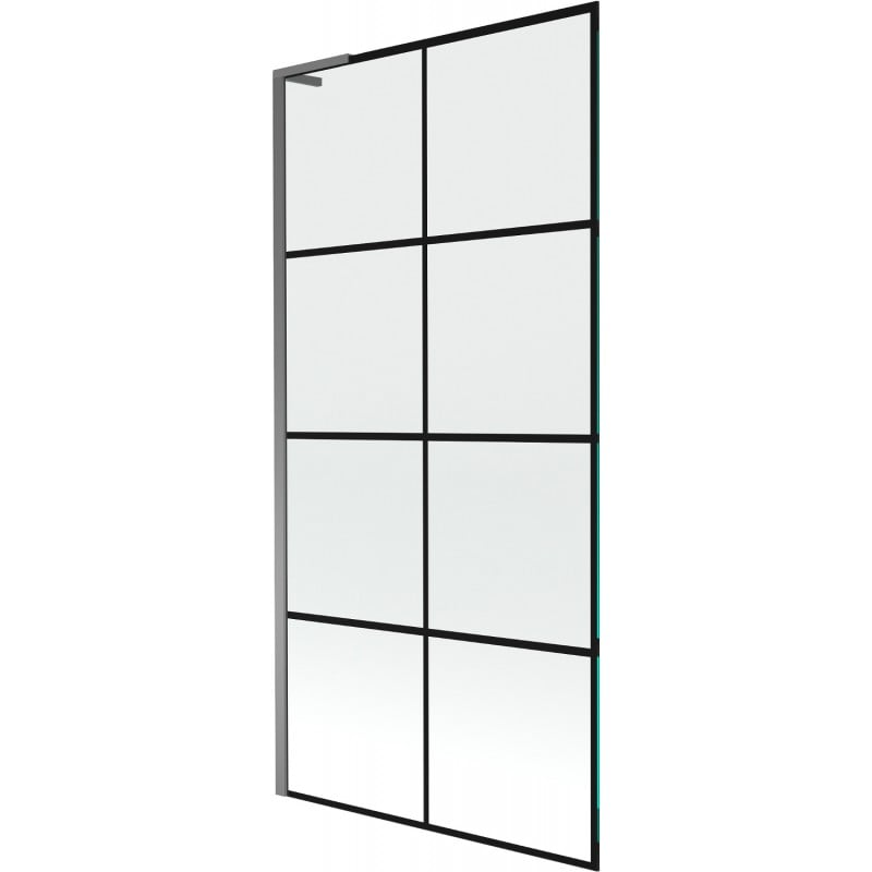 Paravan de cadă 1-panou Mexen Next L, 90 x 150 cm, model negru, metal armat - 895-090-000-03-77-95