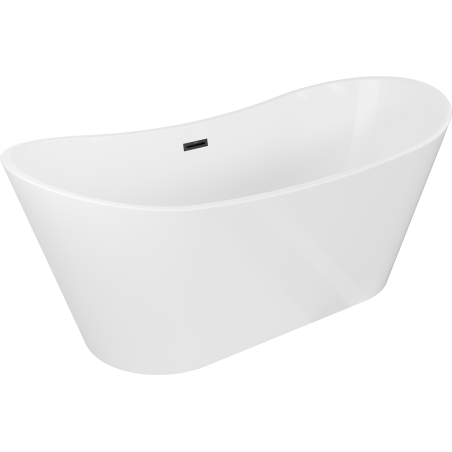 Mexen Montana szabadon álló kád 180 x 80 cm, fehér, fekete túlfolyó - 52011808000-70