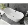 Mexen Montana cada freestanding 180 x 80 cm, alb, scurgere neagră - 52011808000-70