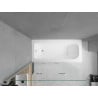 Mexen Vega cadă dreptunghiulară 170 x 70 cm cu carcasă și paravan cu 3 panouri de 120 cm, transparent, crom - 550117070X9012030?