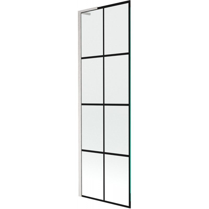 Mexen Next L paravan pentru cadă 1-canatural, 60 x 150 cm, model negru, nichel periat - 895-060-000-03-77-97