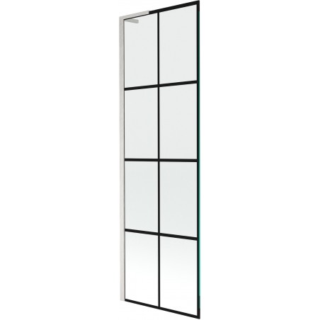 Mexen Next L paravan pentru cadă 1-canatural, 60 x 150 cm, model negru, nichel periat - 895-060-000-03-77-97