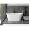 Mexen Montana cada freestanding 180 x 80 cm, alb, scurgere neagră - 52011808000-70