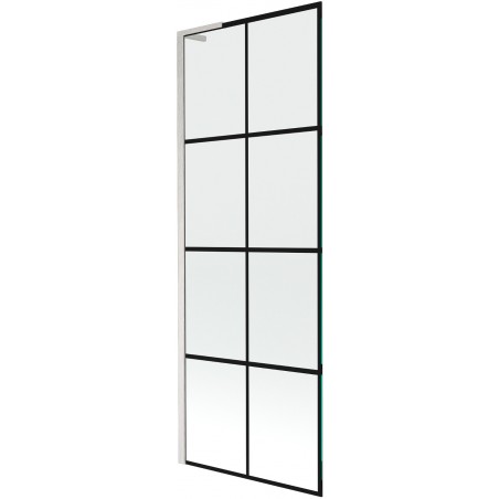 Mexen Next L paravan de cadă cu 1 panou 70 x 150 cm, model negru, nichel periat - 895-070-000-03-77-97
