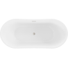 Cada Montana cada freestanding 180 x 80 cm, alb, scurgere nichel periat - 52011808000-97