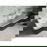 Mexen Volta cadă liberă de perete 150 x 75 cm, alb/negru, preaplin crom - 51131507575-01