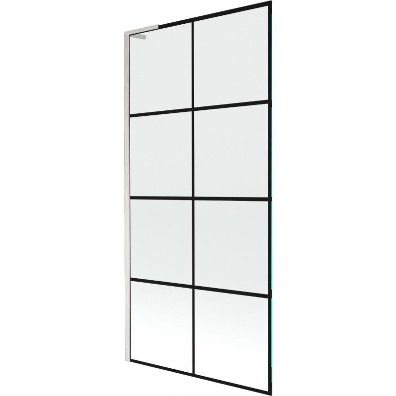 Mexen Next L paravan pentru cadă 1-canată 90 x 150 cm, model negru, nichel periat - 895-090-000-03-77-97