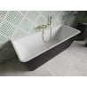 Mexen Volta cadă freestanding pentru perete 170 x 75 cm, alb/negru, scurgere aurie - 51131707575-50