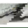 Mexen Volta szabadon álló falhoz telepített fürdődézsa 170 x 75 cm, fehér/fekete, arany túlcsordulás - 51131707575-50