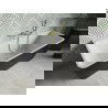 Mexen Volta cadă liberă de perete 150 x 75 cm, alb/negru, scurgere aurie periată - 51131507575-55