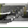 Cadă freestanding Mexen Montana 180 x 80 cm, alb/negru, cu preaplin din aur periat - 52011808075-55