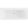 Mexen Volta cadă freestanding murala 170 x 75 cm, alb/negru, scurgere nuanță aurie periată - 51131707575-55