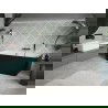 Mexen Volta cada freestanding perete 170 x 75 cm, alb/negru, drenaj auriu roz - 51131707575-60