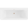 Cadă freestanding Mexen Volta 150 x 75 cm, alb/nefăcut, scurgere din cupru periat - 51131507575-65