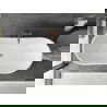 Mexen Montana cadă freestanding 180 x 80 cm, alb/negru, preaplin aur roz - 52011808075-60
