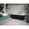 Mexen Volta cadă freestanding pentru perete 170 x 75 cm, alb/negru, scurgere din cupru periat - 51131707575-65