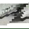 Mexen Volta szabadon álló fal melletti fürdőkád 150 x 75 cm, fehér/fekete, fekete túlfolyó - 51131507575-70