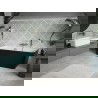 Mexen Volta cadă freestanding cu perete 150 x 75 cm, alb/negru, evacuare gun metal - 51131507575-95