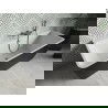 Mexen Volta szabadon álló fal melletti fürdőkád 170 x 75 cm, fehér/fekete, gun metal leeresztéssel - 51131707575-95
