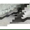 Mexen Volta szabadon álló falra szerelhető kád 150 x 75 cm, fehér/fekete, kefélt nikkel leeresztő - 51131507575-97