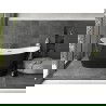 Mexen Montana cada de baie independentă 180 x 80 cm, alb/negru, scurgere gun metal - 52011808075-95
