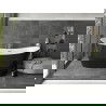 Mexen Montana cada 180 x 80 cm, alb/negru, evacuare din nichel periat - 52011808075-97
