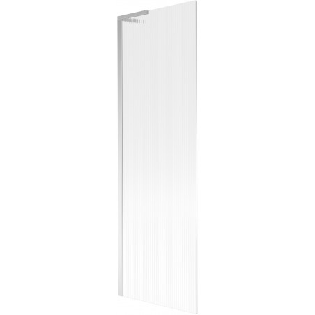 Mexen Next L kádparaván, 1-szárnyú, 60 x 150 cm, csíkos, króm - 895-060-000-03-09-01