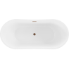 Mexen Montana cadă freestanding 180 x 90 cm, alb, cu preaplin aur roz - 52011809000-60