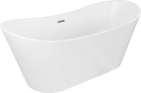 Cada Montana cada freestanding 180 x 90 cm, alb, scurgere nichel periat - 52011809000-97