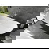 Mexen Montana cadă liberă 180 x 90 cm, alb/negru, preaplin crom - 52011809075-01