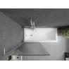 Mexen Next L paravan de baie 1-canat 80 x 150 cm, cu dungi, alb - 895-080-000-03-09-20