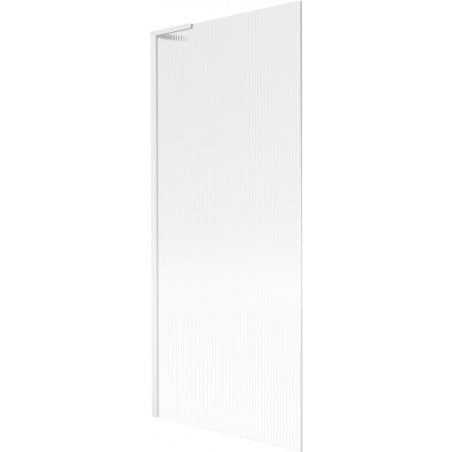 Mexen Next L paravan de baie 1-canat 80 x 150 cm, cu dungi, alb - 895-080-000-03-09-20